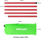 Tent Poles, SAN LIKE Aluminium Telescoping Adjustable Red Tarp Poles with Portable Bags, Heavy Duty Camping Tent Poles for Awnings Canopy Rain Fly Shelter Set of 2-(5 Sections with Adjustable Length)