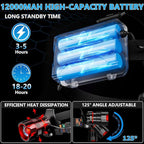 Headlamp Rechargeable 90000 Lumens Ultra Bright Head Lamp Super Bright Hard Hat Light Zoomable IPX54 Headlight Camping Accessories 6 Modes Waterproof Headlight Camping Gear for Adults Cycling Running