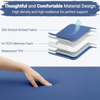 Elegear Self Inflating Sleeping Pad, Built-in Electric Pump 3.1" Ultra-Thick Memory Foam Camping Mattress with Pillow Foam Sleeping Pad for Camping R-Value 9.5 Foam Camping Pad for Car/Traveling