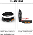 Portable Travel Fan Light, Rechargeable 12000mAh Camping Light, with Carring Bag, Silent Max 24 Hours Endurance, 2000LM 3 Lights Modes 2700K/4000K/6500K, for Vacation Outdoor Tent Light Camping