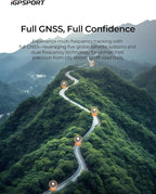 iGPSPORT BiNavi Bike Computer, Touch Screen Map Navigation Music Control Climb Tips Group Riding, Wireless GPS Cycling Computer