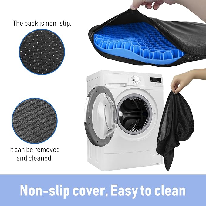 NEW-Vi Anti-Slip Kayak Seat Cushion - Waterproof Thicken Gel Boat Kayak Canoe Rowing Stadium Pad for Sit in Kayak Chair Kayak Accessories Equipment Gear for Fishing Kayak