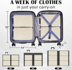 Large Compression Packing Cubes for Travel, 2 Set Compression Bags Travel Cubes for Packing Suitcase Luggage Organizer, Beige