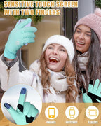 RIGWARL Winter Gloves Men and Women Medium-Thick, Gloves for Cold Weather with Thermal Plush, Touchscreen Running Glove Adjustable Zippered Wrist for Walking The Dog Hiking Camping Cycling Work