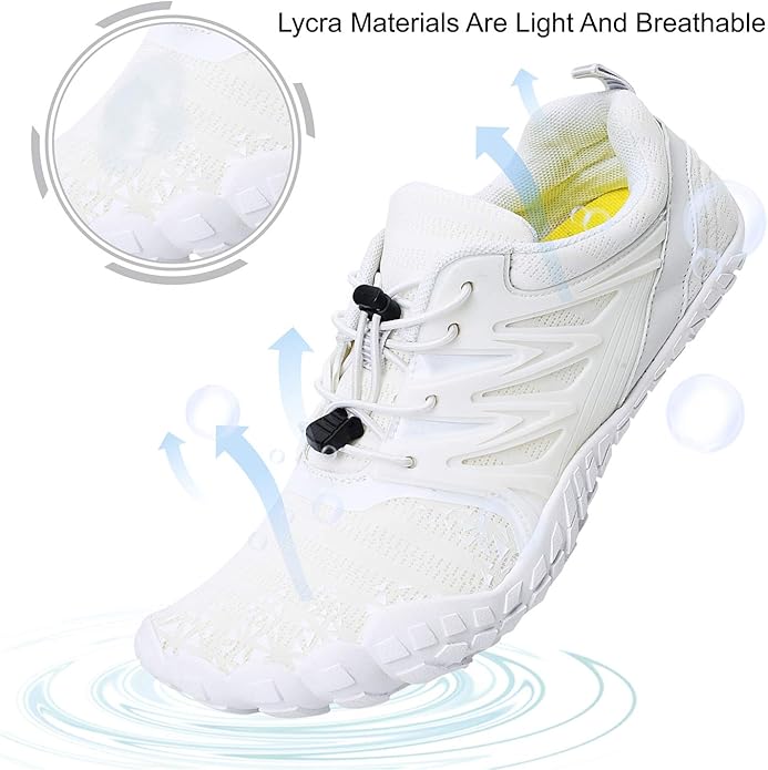 L-RUN Barefoot Water Shoes Women Mens Aqua Sock Athletic Hiking Water Sports Shoes for Swim Beach Pool Sand Diving Walking