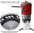 Fire Maple Polaris Cooking System | Portable Camping Backpacking Stove with Micro Regulated Valve | Electric Jet Burner Pot Set | Ideal Camp Water Boiler for Hiking Fishing Trekking Hunting (Black)