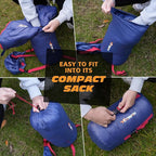 Ultralight Down Sleeping Bag - 650 Fill Power, 27oz Compact Envelope Bag for Backpacking, Camping, Hiking - 35-50f, Lightweight & Compressible, Also Ideal As a Cape