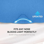 Mavogel Cotton Sleep Mask - Breathable Light Blocking Sleep Eye Mask, Soft Comfortable Night Sleeping Mask for Men Women, Eye Cover for Travel/Shift Work/Nap, Includes Travel Pouch (Cobalt Blue)