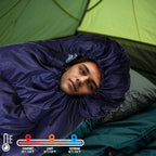 Camping Sleeping Bag for Adults, 3-4 Season Warm & Cold Weather Waterproof Envelope Sleeping Bags for for Backpacking Hiking Travel Outdoors, Adult All Weather Sleeping Bag with 1.5/2/3/4/5lbs Filling