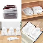 Travel Shoe Bags 10Pcs Non-woven Fabric Storage Bags Portable Dust Cover Pouch Packing Bags with Drawstring (Medium)