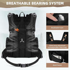 Maelstrom Hiking Backpack, 40L Waterproof Camping Daypack for Men and Women, Lightweight Travel Pack with Rain Cover-Black