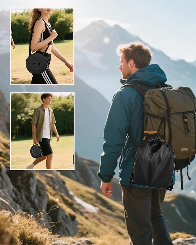 2PCS Upgraded Collapsible Stool with Removable Cushion & Waterproof Carry Bag - Portable Folding Stool for Adults, Camping, Fishing, Hiking - Lightweight Yet Sturdy Max 400lbs