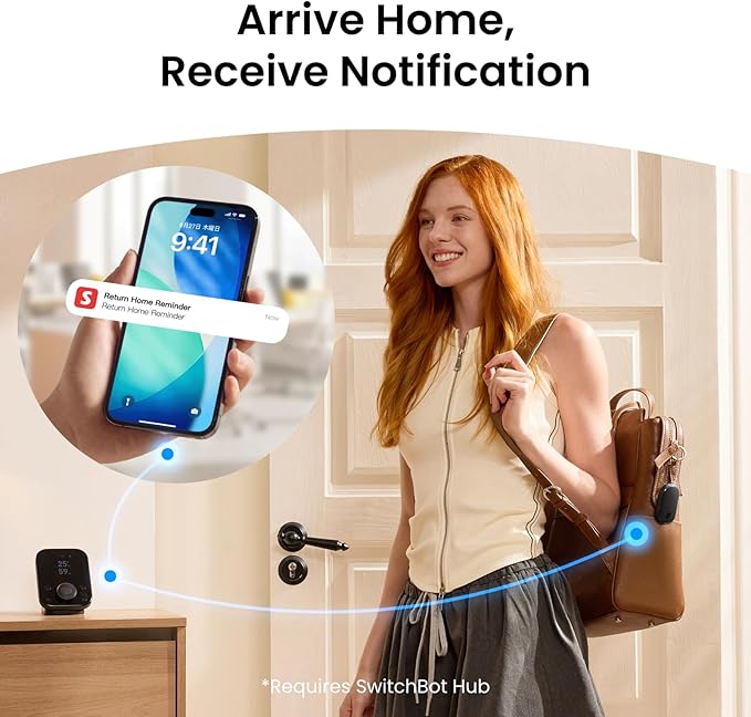 SwitchBot 130 dB Personal Safety Alarm for Women with Apple Find My APP, Extra-Loud Siren & Strobe Light, Waterproof Self Defense Keychain for Women, College Girls and Kids (Black)