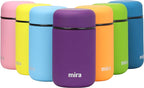 MIRA Insulated Food Jar Thermo for Hot Food & Soup, Compact Stainless Steel Vacuum Lunch Container for Meals To Go - 13.5 oz, Purple