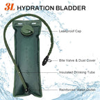5L Hydration Pack, Water Backpack with 3L Water Bladder, MOLLE System for Outdoor Hiking, Biking, Running