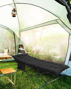 Sportneer Camping Cots for Adults: 1200D Double Layer Oxford Camping Cot with 2 Side Pockets - Heavy-Duty Comfort Cot Bed for Camping Travel Tent Day Outdoor & Home Guest, Ease of Setup