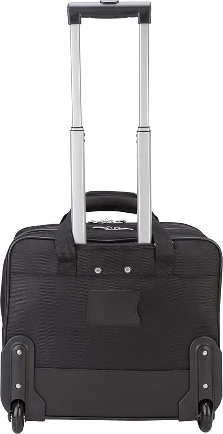 Targus 16 inch Rolling travel laptop case, Black - Travel briefcase and small rolling bag - Spacious foam padded laptop case 16" (TBR003US)