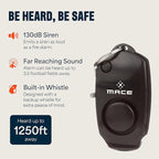 Mace Personal Safety Alarm & Mace Pepper Spray Kit - Loud 130db Siren with Built in Emergency Whistle, 10 Feet Range Pocket Model (0.42 oz) Self Defense Pepper Spray for Women & Men