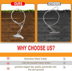 30 Inch Earth Anchors,1000LBS Ground Earth Anchors for Trapping ，Securing Camping Tents， Sheds ，Swing Set Green House Easy to Use (20 Pack)