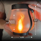 Schoolhouse Solar Lanterns Outdoor Waterproof - Realistic Flickering Flame, 3 Lighting Modes with Rope Handle Design, Waterproof & Solar-Powered for Patio, Garden, Porch, Tabletop Indoor Decor 2 Pack