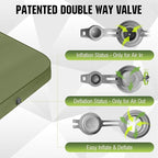 OUTSKIRT Camping Mattress, Self Inflating Sleeping Pad with Pump Sack, Foam Camping Pad for Sleeping, 4” Thickness Sleeping Mat for Camp/Travel/Car/Tent, 4 Season Camp Air Mattress