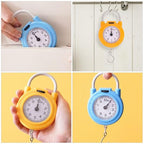 OUNONA 2pcs Portable Electronic Luggage Weight Scale with Hook Small Handheld Hanging Scale for Travel and Home Use High Precision Mechanical Spring in Yellow and Blue