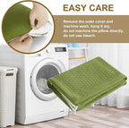 Ivellow Memory Foam Travel Pillow - Compact, Lightweight, Breathable & Hypoallergenic - Adults & Kids - Camping, Hiking, Travel - Avocado Green
