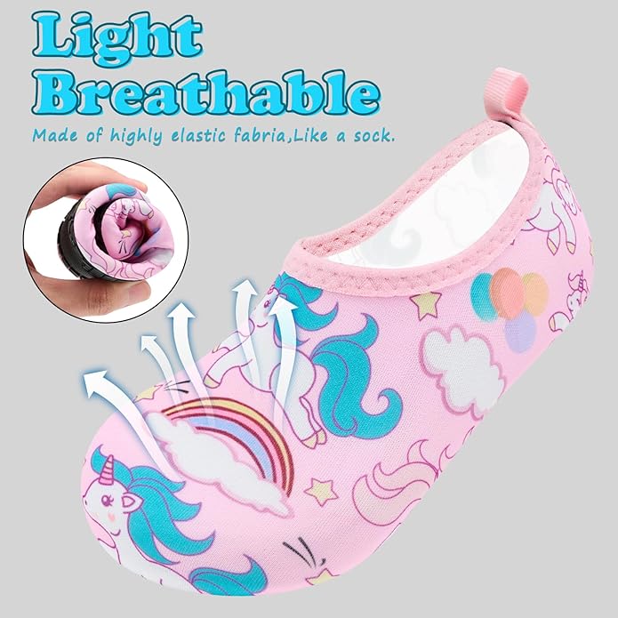 Deevike Kids Water Shoes Boys Grils Barefoot Quick Dry Aqua Socks Beach Shoes for Toddler Sports Swim Surf Outdoor Walking