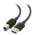 Cable Matters 5Gbps USB 3.0 Cable - 3ft, Short USB A to B Cable, USB3 Cord with Type-B 3.0 Connector for Hard Drive Enclosure/Built-in Hub and More, Black