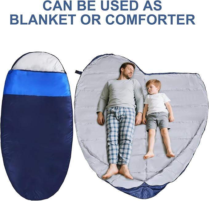 oaskys Egg-Shaped Sleeping Bag for Adults - All Season Warm & Cool Weather - Lightweight Waterproof for Adults Kids - Compact Camping Essentials Gear Accessories Hiking Sleep