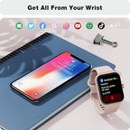 Fitpolo Smart Watch for Women,1.8” Touchscreen, Bluetooth Call, Alexa Built-in,24/7 Heart Rate, SpO2 Monitor, Step Counting, Sleep Tracking, IP68 Waterproof Fitness Tracker Watch for Android iPhone