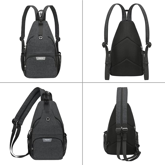 MOSISO Sling Backpack Travel Hiking Daypack, Crossbody Convertible Sling Bag with Front Pocket One Shoulder Chest Bag