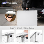 Folding Table 6ft Portable Heavy Duty Plastic Fold-in-Half Utility Foldable Table Plastic Dining Indoor Outdoor for Camping, Picnic and Party, White