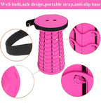 Fishboy Upgraded Collapsible Stool, 400lbs Max Weight, Lightweight But Sturdy, Portable Retractable Folding Telescoping Foldable Camping Stool for Adults Outdoor Fishing Hiking Gardening Travel BBQ