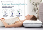 Vaverto Gel Memory Foam Pillow - Standard Size, 1 Pack, Firm Pillow for Neck and Shoulder Support, Orthopedic, Firm, Cooling, Contoured Memory Foam Pillows for Back, Side, Stomach Sleepers