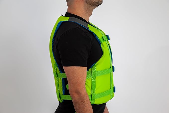 Stohlquist Universal Fit Adult Life Jacket PFD (2 or 4 Pack) Coast Guard Approved for Men and Women 90+ lbs, Lightweight Neoprene and Adjustable, Ideal for Boating, Kayaking & Water Sports