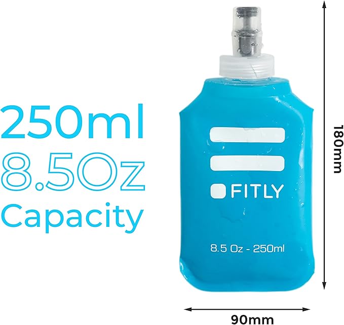 Soft Flask - Shrink As You Drink Soft Water Bottle for Hydration Pack - Folding Water Bottle Ideal for Running, Hiking, Cycling, Climbing & Rigorous Activity