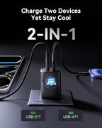 INIU Slimmest 10000mAh 45W PD Fast Charging Portable Charger & 2-Pack 30W PD Fast Charging, [USB-C + USB-A] Wall Charger Combo