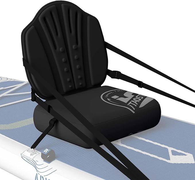 Inflatable SUP Seat with Backrest - Premium Paddle Board Chair for Surfboard, Kayak & Boat, Comfortable Blow Up Seat for Adults & Kids, Lightweight SUP Accessories for Versatile Use