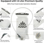 Hydration Running Vest with 1.5L Water Bladder for Hiking Backpack, Reflective Safety Vest for Men & Women, Lightweight Adjustable Marathon Gear for Trail Running