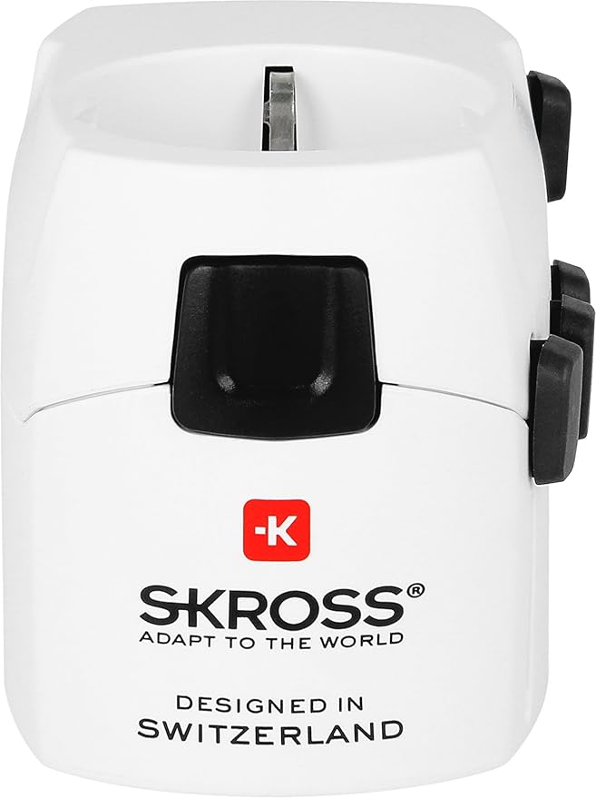 Skross PRO World Travel Adapter With Ground Plugs