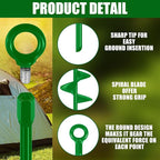 Lasnten 6 Pcs 30 Inch Heavy Duty Ground Anchor Spiral Blade Earth Anchor Kit Metal Anchor Hook Beach Sand Stakes Camping for Securing Animals, Shelters, Tents, Canopies (Green)