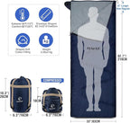 REDCAMP Ultra Lightweight Sleeping Bag for Backpacking, Hiking, Comfort for Adults Warm Weather, with Compression Sack