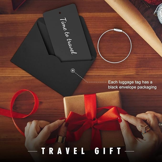 Luggage Tags for Suitcase - Green Personalized Engraved Metal Tag for Cruise Travel - Custom Name Tags Suitable for Bags and Backpacks