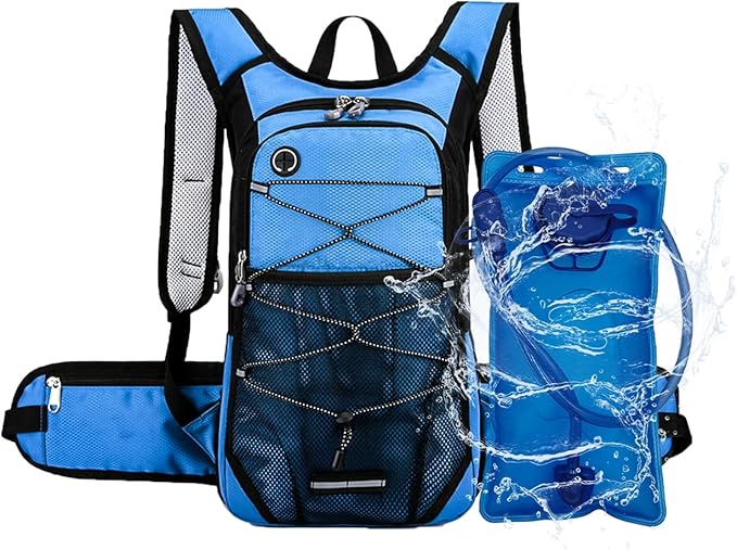 Hydration Backpack Hiking Backpack with Water Bladder Lightweight Insulation Hydration Pack Water Backpack for Hiking Cycling Running Festival Camping for Men Women