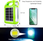 Solar Lantern Camping Essentials Accessories Lights, Rechargeable LED Flashlight for Power Outages, Tent Lights for Emergency, Hurricane, Survival Kits, Operated Lamp, Charging for Device