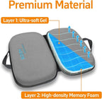 Sojoy iGelComfort 3-in-1 Foldable Gel & Memory Foam Travel Seat Cushion – US Edition – 18.5″×15″×2″ Tailbone Support & Sciatica Relief (Darkgray)