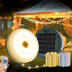 180LEDs 33FT Solar Camping String Lights,Outdoor Fairy String Lights with 13 Lighting Modes & Timer, Waterproof & Rechargeable, Camping Gear for Tent,Yard,Garden,Hiking,Travel Decor