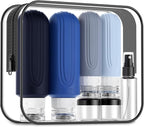 16 Pack Travel Bottles for Toiletries, Oversize 6oz Silicone Travel Containers, Leak Proof Refillable Liquid Shampoo And Conditioner Travel Essentials
