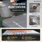 Self-Inflating Sleeping Pad with Portable Electric Air Pump, 4in Thick Memory Foam Camping Mattress for Tent Cot & Car Travel, Fast Inflate & Deflate Camping Pad